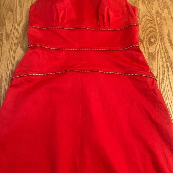 Calvin Klein Red Zipper Dress - Picture 2 of 11